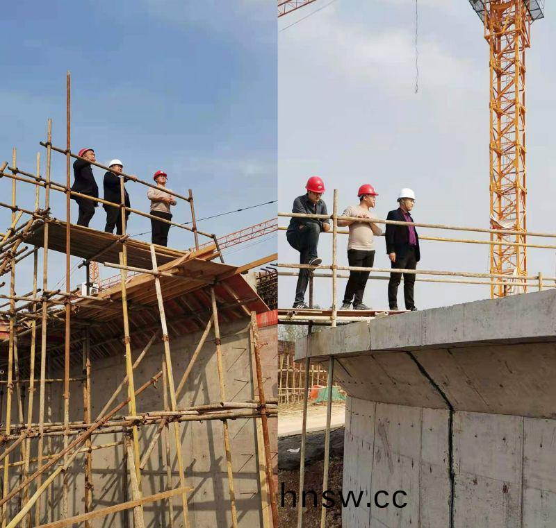 公司領導視(shi)詧永城市第七汚水處理廠工程進度