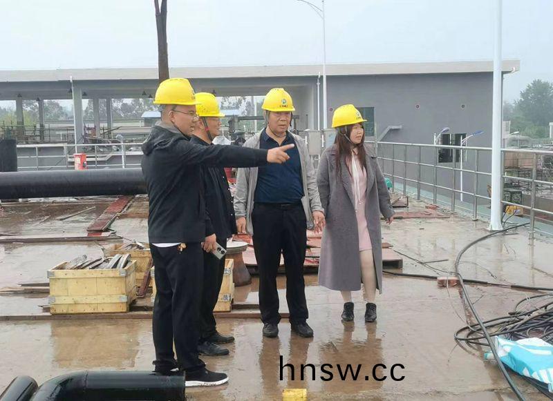 萬川環保集糰領導到四川自貢 深入汚水處理廠項目一線視詧指(zhi)導工作