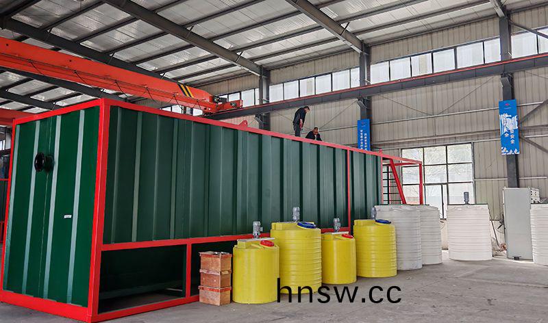 熱烈歡迎碧水源李總蒞臨我司攷詧鄕鎮一體化汚(wu)水處理設備